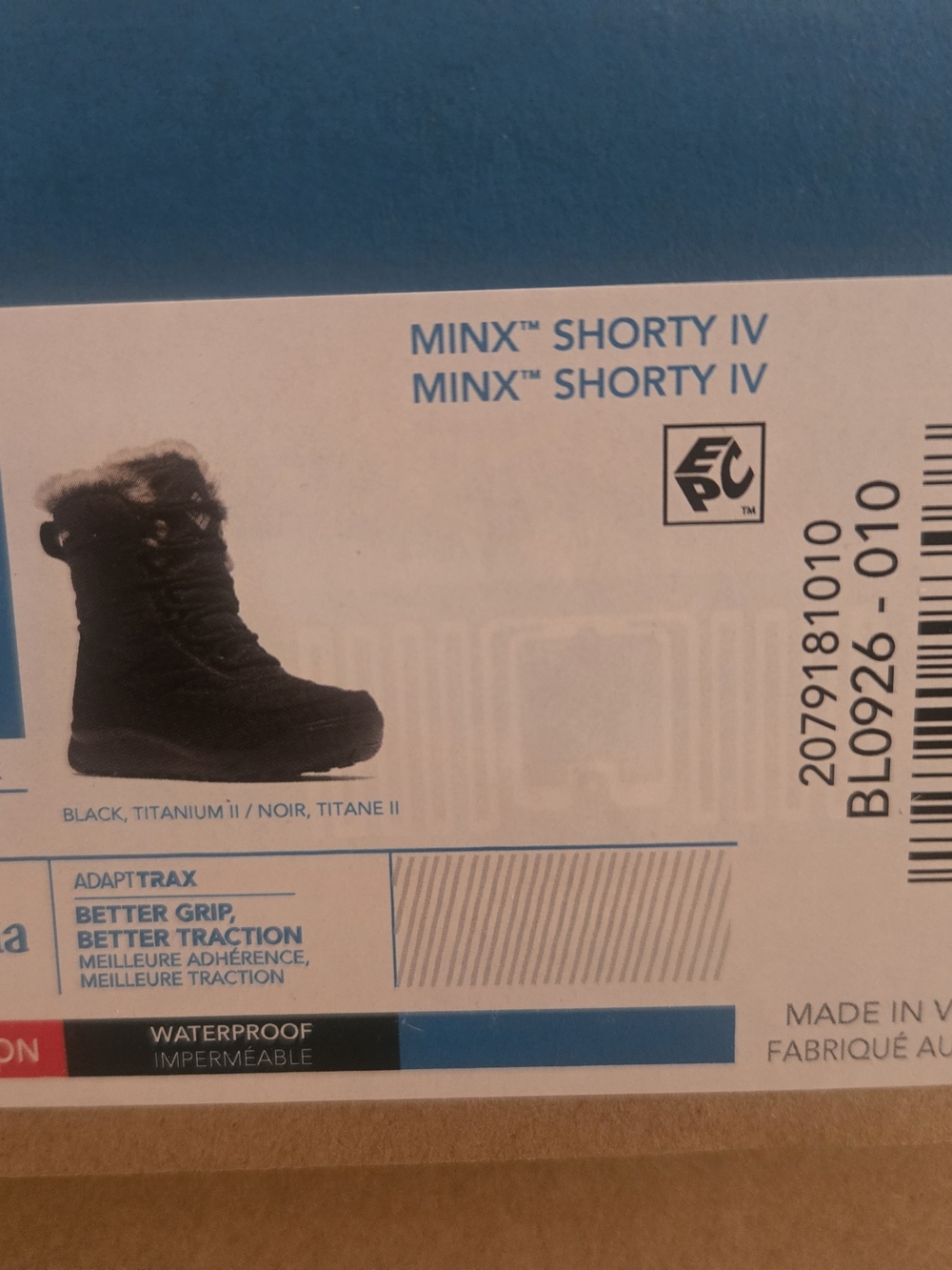 Columbia Minx Shorty IV Winter Boots - Black/Titanium